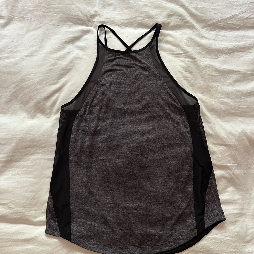 Women's Black/Grey Athletic Tank Top (Small)